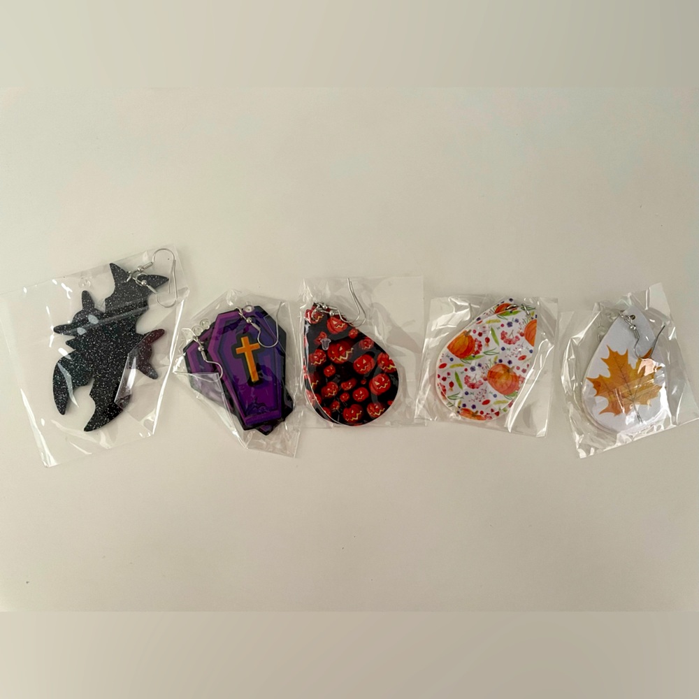Halloween & Fall Earrings - set of 5